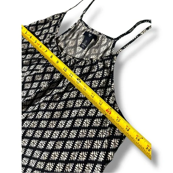 GAP Blue & White Floral Geometric Patterned Sleeveless Halter Style Beachy Dress - Picture 12 of 16